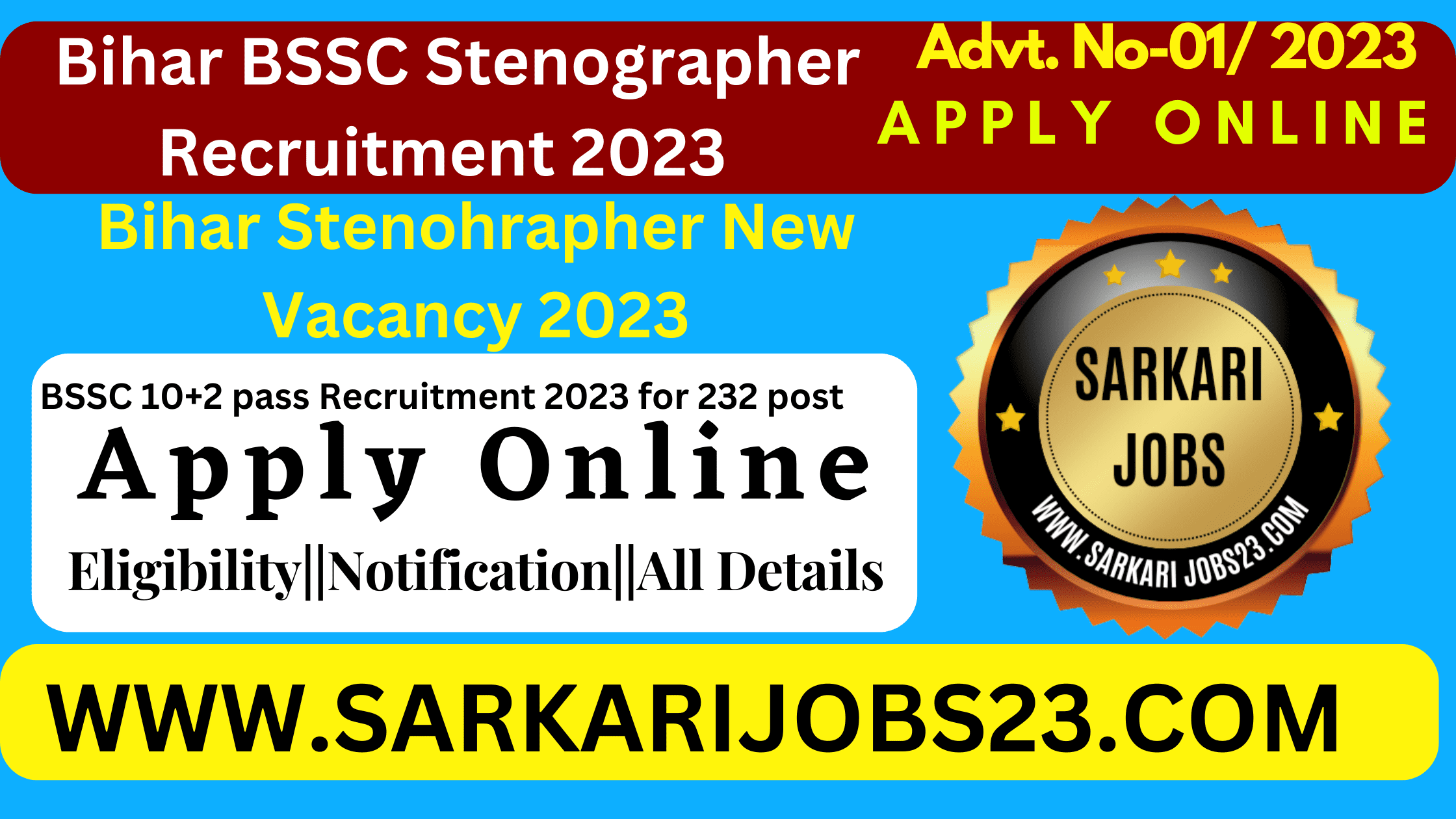 Bihar BSSC Stenographer